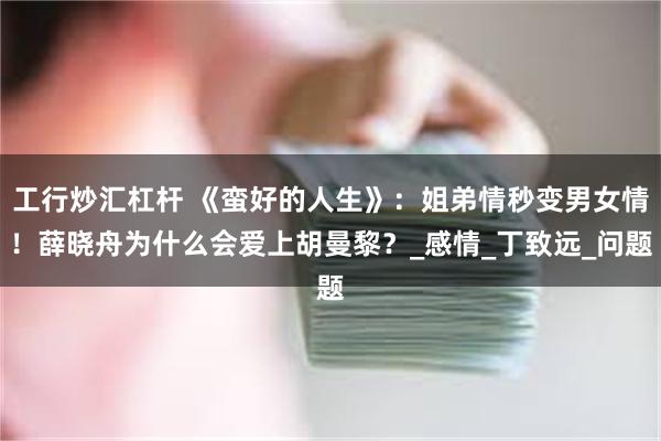 工行炒汇杠杆 《蛮好的人生》：姐弟情秒变男女情！薛晓舟为什么会爱上胡曼黎？_感情_丁致远_问题